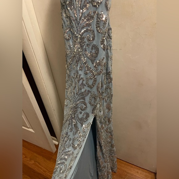 Blue sequin prom dress - Picture 3 of 4